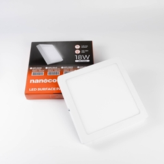 Đèn Ốp Trần Nổi Hình Vuông Viền Trắng Nanoco NPL24S