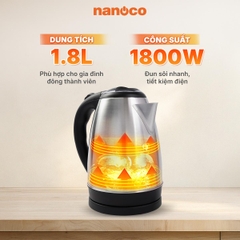 Ấm Đun Siêu Tốc Nanoco NKT1886 / NKT1887