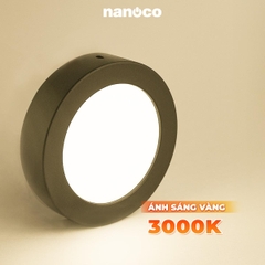 Đèn Ốp Trần Nổi Hình Tròn Viền Đen Nanoco NPL24RB