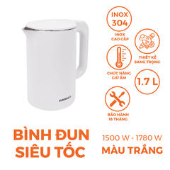 Ấm Đun Siêu Tốc Nanoco NKT1750V / NKT1750W