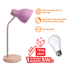 Đèn Bàn Đế Gỗ Nanoco NDKC03