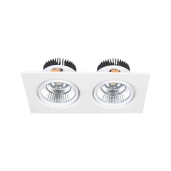 Đèn LED Downlight Âm Trần Mặt Vuông Khung Sắt Sơn Tĩnh Điện Anfaco AFC 318/2 LED 12W