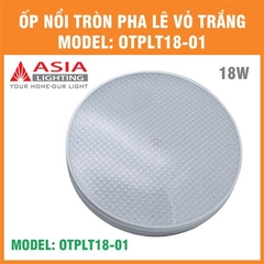 Đèn Ốp Nổi Tròn Pha Lê Vỏ Trắng Asia Lighting OTPLT