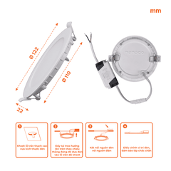 Đèn Âm Trần Nanoco Hera Series NSD09W (9W)