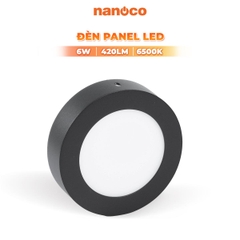 Đèn Ốp Trần Nổi Hình Tròn Viền Đen Nanoco NPL06RB