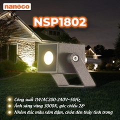 Đèn Chiếu Điểm Sân Vườn Nanoco NSP1802