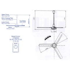 Quạt trần Mitsubishi C60-GY