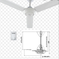 Quạt Trần Panasonic F-60MZ2 ( ti 50cm ) - màu trắng, màu đen