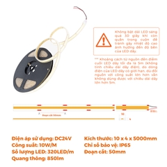 Đèn LED Dây COB Ngoài Trời IP65 Nanoco NSTC320-65