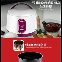 Nồi Cơm Nắp Gài Tefal 0.7 lít RK224168