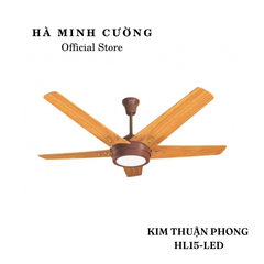 Quạt trần Kim Thuận Phong cánh gỗ đèn Led HL15-LED