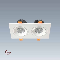 Đèn LED Downlight Âm Trần COB Sâu Lòng Chỉnh Nghiêng Anfaco AFC 767T/2 LED 12W