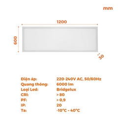 Đèn Backlit Office Panel Nanoco Maris Series NPLB60121