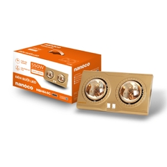 Đèn Sưởi Gắn Tường Hai Bóng Nanoco NBH649G