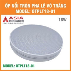 Đèn Ốp Nổi Tròn Pha Lê Vỏ Trắng Asia Lighting OTPLT