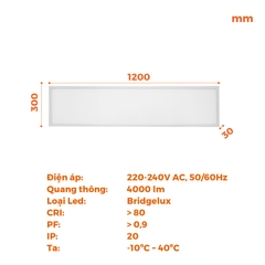 Đèn Backlit Office Panel Nanoco Maris Series NPLB30121