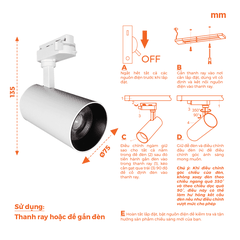 Đèn Rọi T2 Nanoco Eira Series NTRE20W