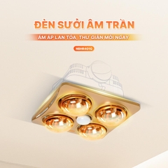 Đèn Sưởi Âm Trần Bốn Bóng Nanoco NBHR401G