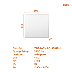 Đèn Backlit Office Panel Nanoco Maris Series NPLB30301