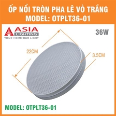 Đèn Ốp Nổi Tròn Pha Lê Vỏ Trắng Asia Lighting OTPLT
