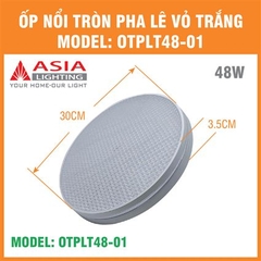 Đèn Ốp Nổi Tròn Pha Lê Vỏ Trắng Asia Lighting OTPLT