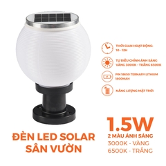 Đèn Sân Vườn Năng Lượng Mặt Trời Nanoco NTZ08250