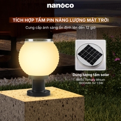 Đèn Sân Vườn Năng Lượng Mặt Trời Nanoco NTZ08200