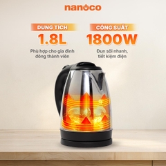 Ấm Đun Siêu Tốc Nanoco NKT1886 / NKT1887