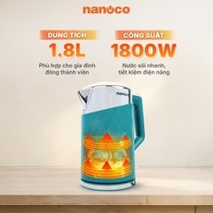 Ấm Đun Siêu Tốc Nanoco NKT1817DG / NKT1817W