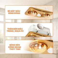 Đèn Sưởi Âm Trần Hai Bóng Nanoco NBHR201G