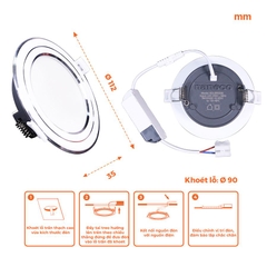 Đèn Âm Trần Nanoco 3S Series NDL09S (9W)