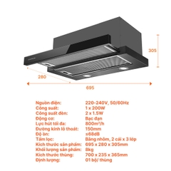 Máy Hút Mùi Nanoco NRH701B
