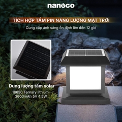 Đèn Sân Vườn Năng Lượng Mặt Trời Nanoco NTZ10200