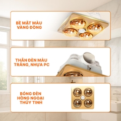 Đèn Sưởi Âm Trần Bốn Bóng Nanoco NBHR401G
