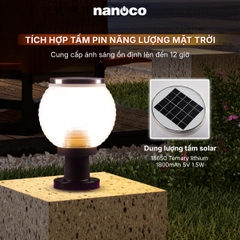 Đèn Sân Vườn Năng Lượng Mặt Trời Nanoco NTZ06200