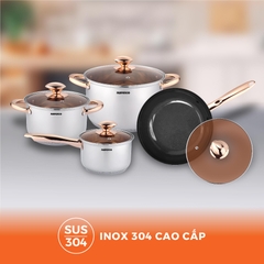 Bộ Nồi Chảo Inox Cao Cấp Nanoco NCWS850