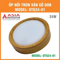 Đèn Ốp Nổi Tròn Vân Gỗ Asia Lighting OTG