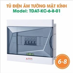 Tủ Điện Âm Tường Mặt Kính Trong Asia Lighting TDAT-KC-6-8
