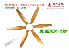 Quạt Trần Động Cơ DC Asia Lighting QT21-DV-01 (Màu Đồng Vàng Quý Tộc)