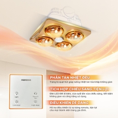 Đèn Sưởi Âm Trần Bốn Bóng Nanoco NBHR401G