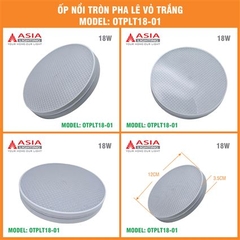Đèn Ốp Nổi Tròn Pha Lê Vỏ Trắng Asia Lighting OTPLT