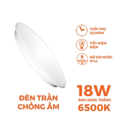 Đèn Trần Chống Ẩm Đế Hợp Kim Nanoco NCL18MP1 (18W)