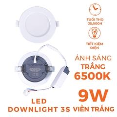 Đèn Âm Trần Nanoco 3S Series NDL09W (9W)