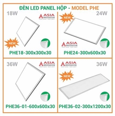 Đèn LED Panel Tấm Kiểu Hộp Asia Lighting PHE