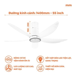 Quạt Trần Nanoco NCF5653-WL