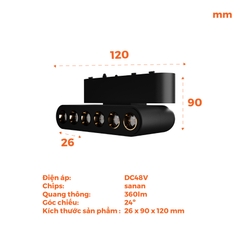 Đèn Chiếu Điểm Gập Nam Châm Nanoco NMGFG06B