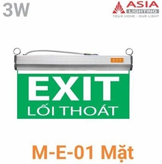 Đèn Chỉ Dẫn 1 Mặt: Lối Thoát Asia Lighting M-E-01 (Mặt Mica Dẫn Sáng)