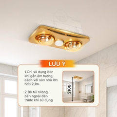 Đèn Sưởi Âm Trần Hai Bóng Nanoco NBHR201G