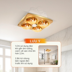 Đèn Sưởi Âm Trần Bốn Bóng Nanoco NBHR401G