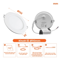 Đèn Âm Trần Nanoco Mira Series NPM09 (9W)